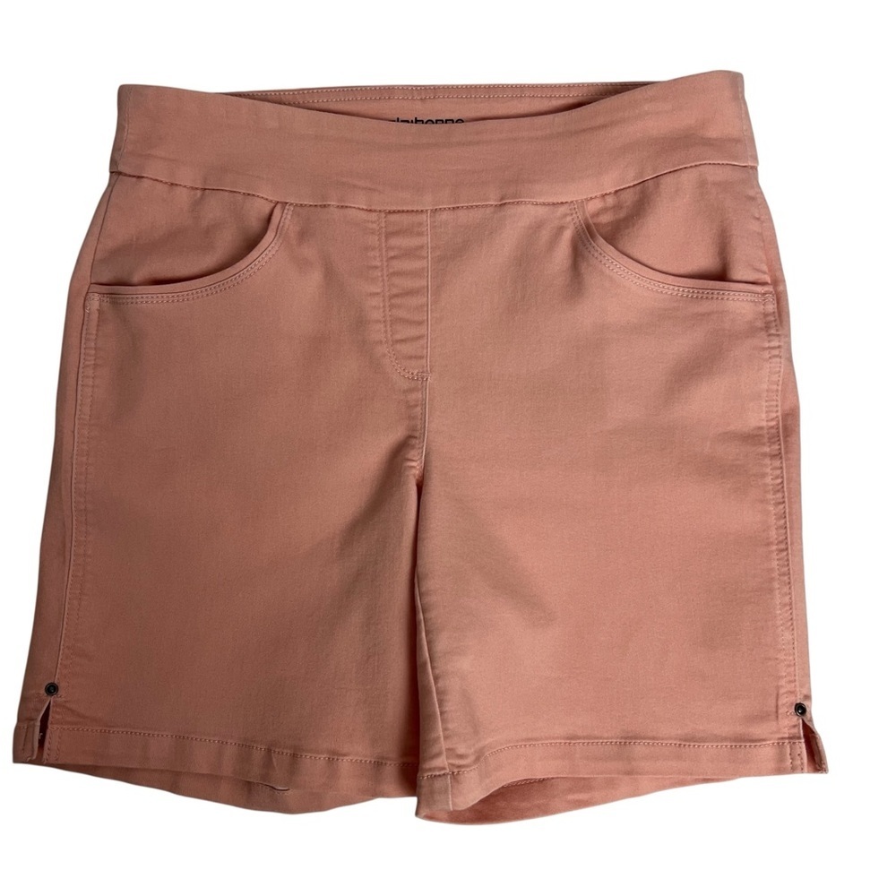 Liz Claiborne Classic Women’s Bermuda Shorts Sz 8 Peach Color Pull-on Pockets